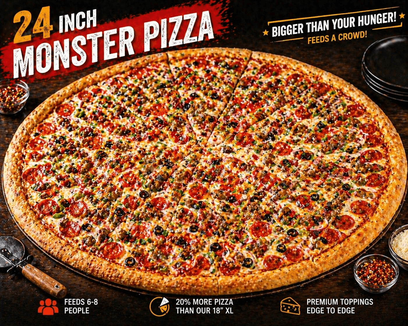 The Beast 24-inch pizza challenge